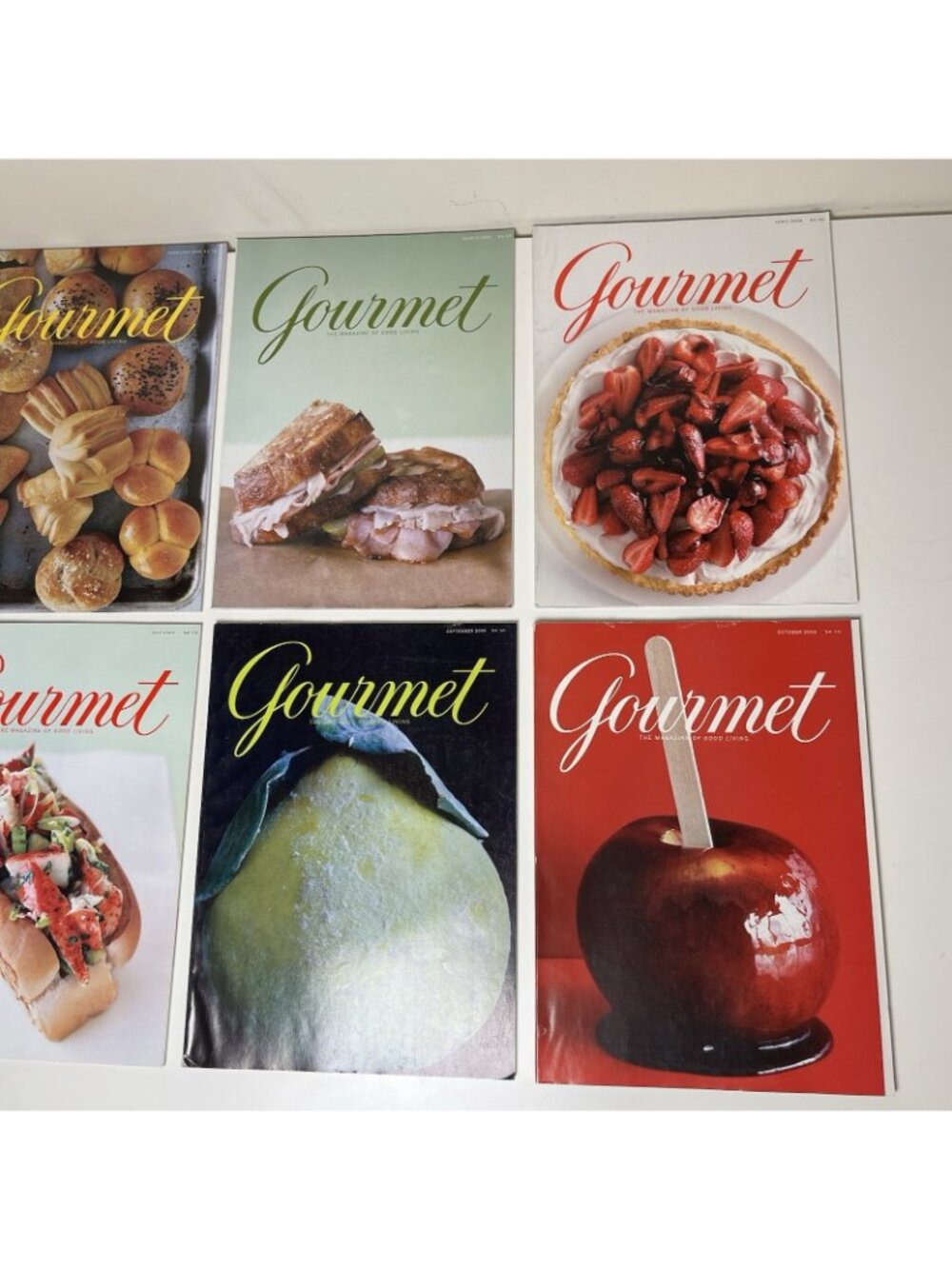 Gourmet Magazine Lot of 8 Magazines 2009 Jan Feb Mar Apr Jun Jul Sep Oct